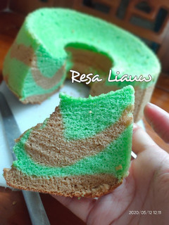 Foto resep Chiffon Pandan Mocca • Gluten Free