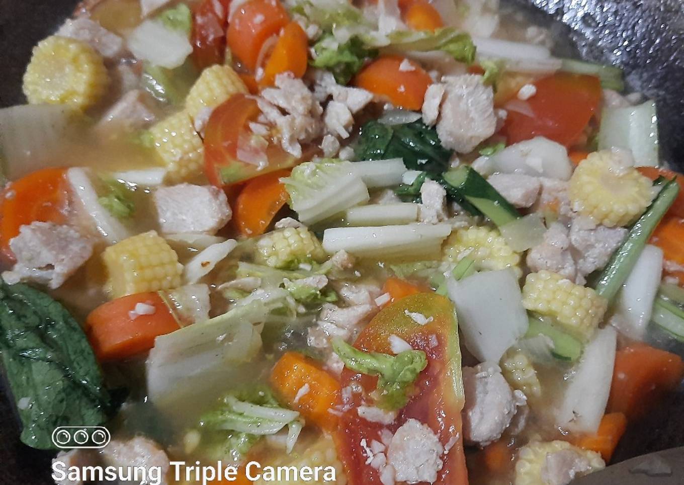 Tumis Sayur dengan Gindara