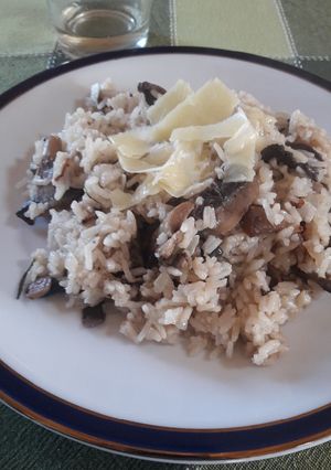 Una foto de Arroz con champignones