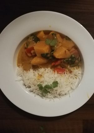 A picture of Madras Butternut Squash Curry.