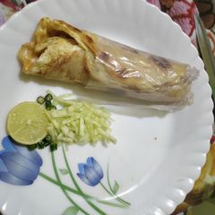 A picture of Egg Chicken Roll with Creamy Cheese.