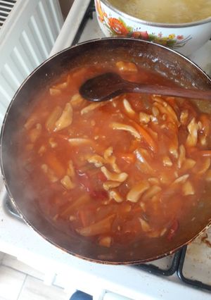 Édes-savanyú csirkemell recept fotója