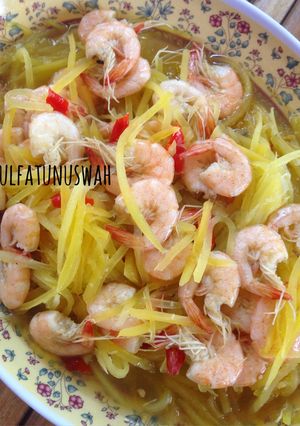 Foto resep Tumis pepaya muda udang