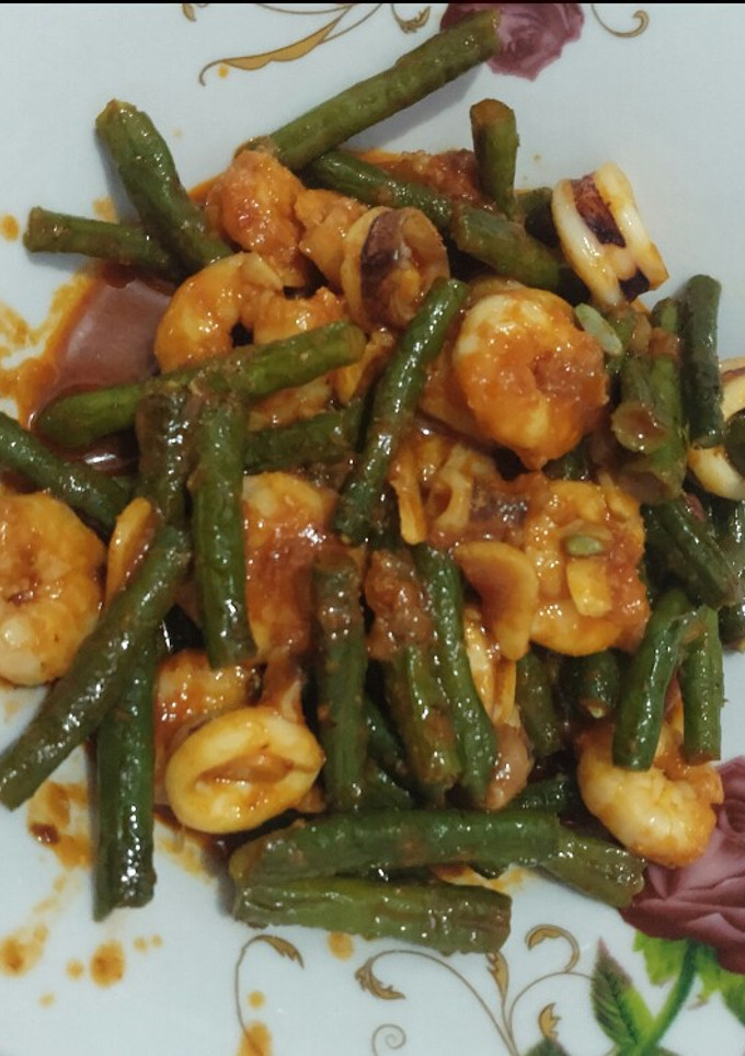 Foto resep Sambal udang kacang panjang praktis
