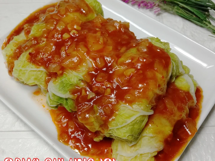 Langkah Mudah untuk Membikin Resep Sawi Gulung Isi Ayam &amp;amp; Udang yang Lezat Anti Ribet, Sempurna