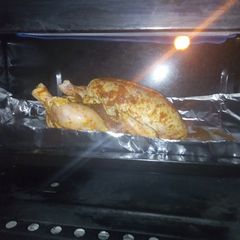 A picture of Whole bake chicken.