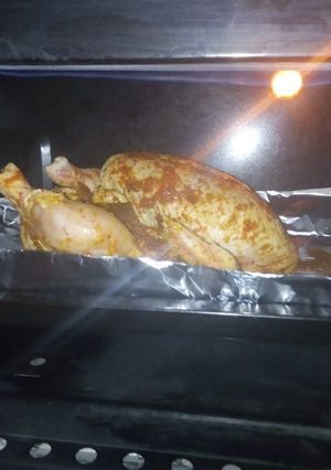 A picture of Whole bake chicken.