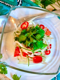 泰式涼拌杏鮑菇大頭菜 - 我的偽涼拌雞絲青木瓜 的食譜成品照片