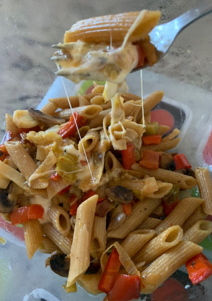 Una foto de Macarrones integrales especiales