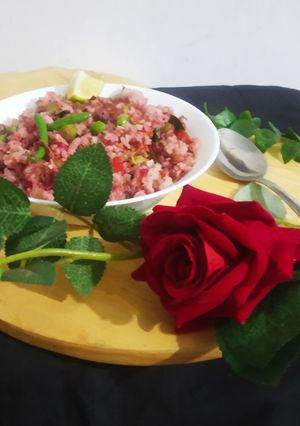 A picture of Red Poha Upma.