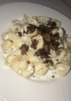 صورة لوصفة معكرونة باللبن 👌🏻👩🏻‍🍳😋
