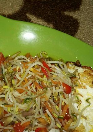 Foto resep Tumis tauge wortel segar