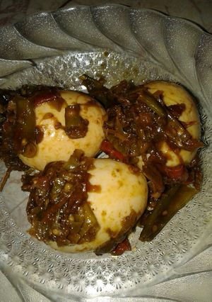 Foto resep Telur bulat cabe ijo#BikinRamadhanBerkesan