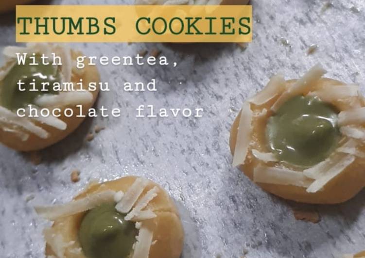 Thumbprint cookies greentea
