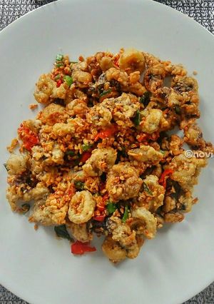 Foto resep Cumi crispy bawang pedas (cumi cabe garam)