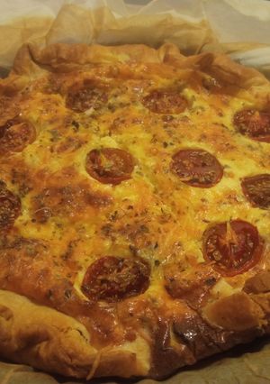 Una foto de Quiche de mix de quesos