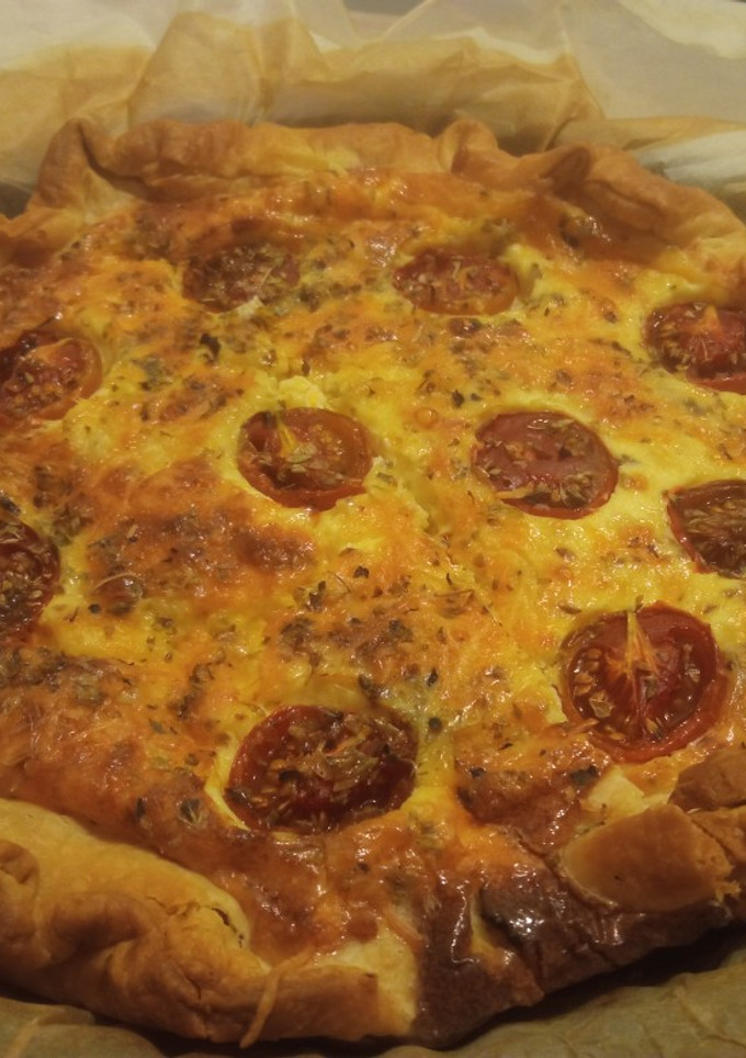 Una foto de Quiche de mix de quesos