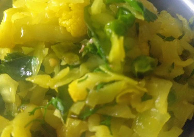 Quick and Easy Cabbage palya