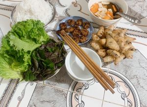 Hình của món Bún chả nem.