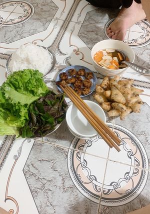 Hình của món Bún chả nem.