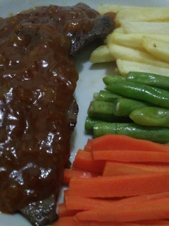Foto resep Steak daging sapi saos bbq