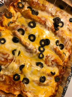 A picture of My chicken enchiladas.