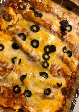 A picture of My chicken enchiladas.