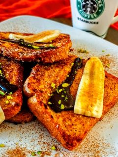 عکسی از دستور فرنچ تست دارچینی(صبحانه)🍞🧇