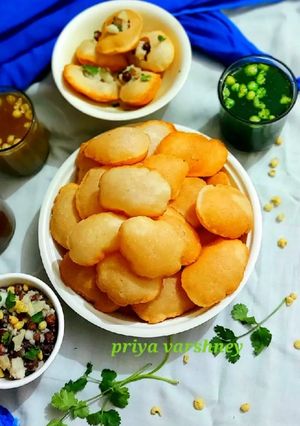 A picture of Crispy Golgappa Shells (Suji, All-Purpose Flour, and Whole Wheat Mix).