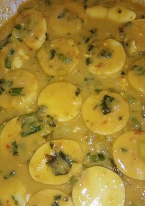 Foto resep Egg yolks sauce for shrimp tofu