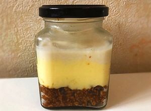 Una foto de Lemon pie de avena ® Receta original de Geri. En frasco, postre light