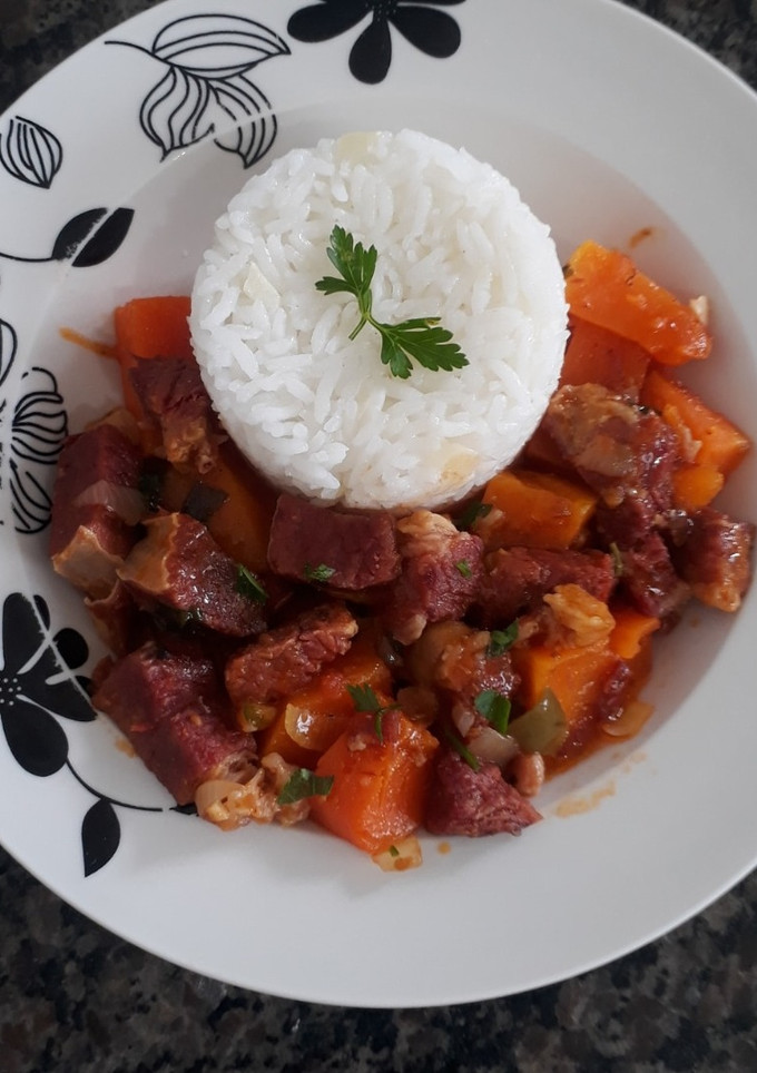 Foto de Carne seca com abóbora