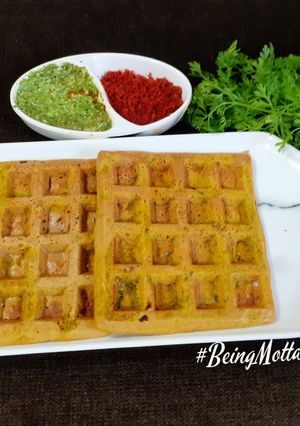 A picture of Kothambir Vadi Waffle.