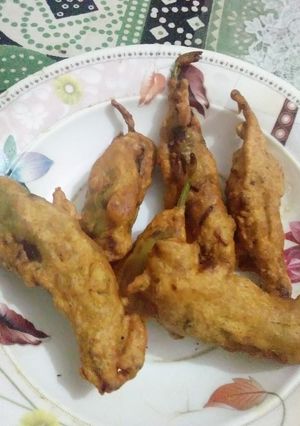 A picture of Stuffed mirch pakory.