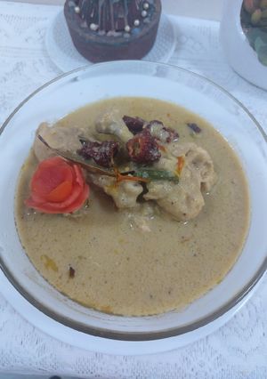 A picture of Chicken rezala bengali Kolkata restaurants style.