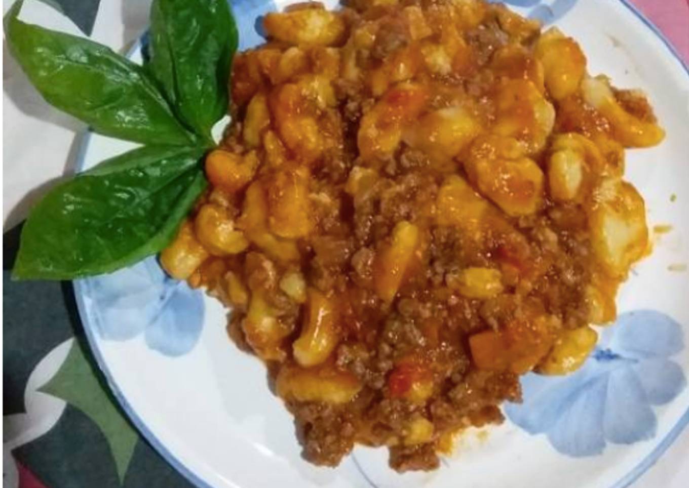 Ñoquis de papa con boloñesa !!!😉