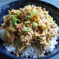 A picture of Stir-fried Pork Mince & Cabbage with Spicy Miso Sauce.