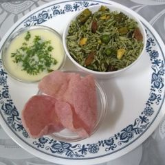A picture of Green Pulao (Jain).
