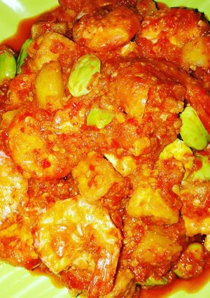 Foto resep Udang balado pete