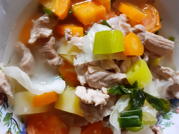 Cara Gampang Menyiapkan Resep Sop sayur+daging sapi Anti Ribet, Sempurna