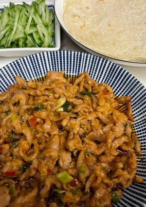 京醬肉絲Vs.墨西哥餅 的食譜成品照片
