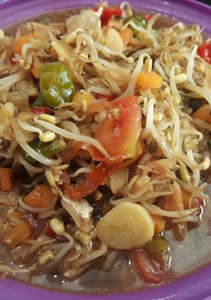 Foto resep Tumis tauge ikan asin saos tiram