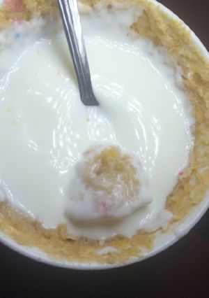 A picture of Condensed milk mug cake.