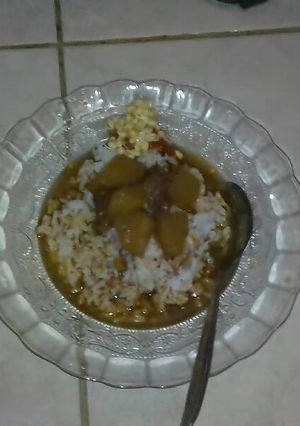 Foto resep Nasi Rawon sambel terasi