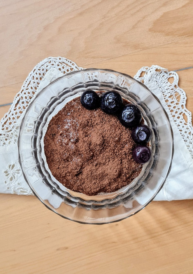 Una foto de "Mousse" con semillas de lino 🦠 Postrecito plant based 🌿 sin azúcar ni edulcorante 🦠