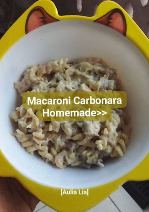 Foto resep MPASI Saus Beef Carbonara homemade (1 tahun) Double Prohe, No Garam