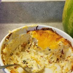 A picture of The best hot and spicy cheese dip.