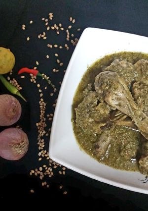 A picture of Chicken green karhai #3weekchallenge.