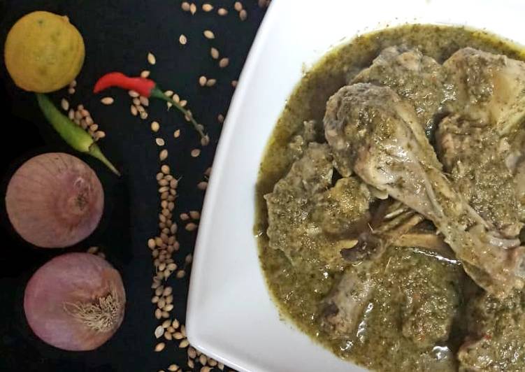 Recipe of Perfect Chicken green karhai #3weekchallenge