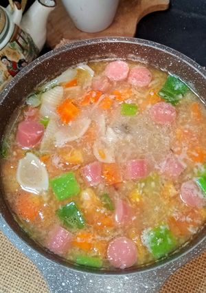 Foto resep Sop Sosis Makaroni